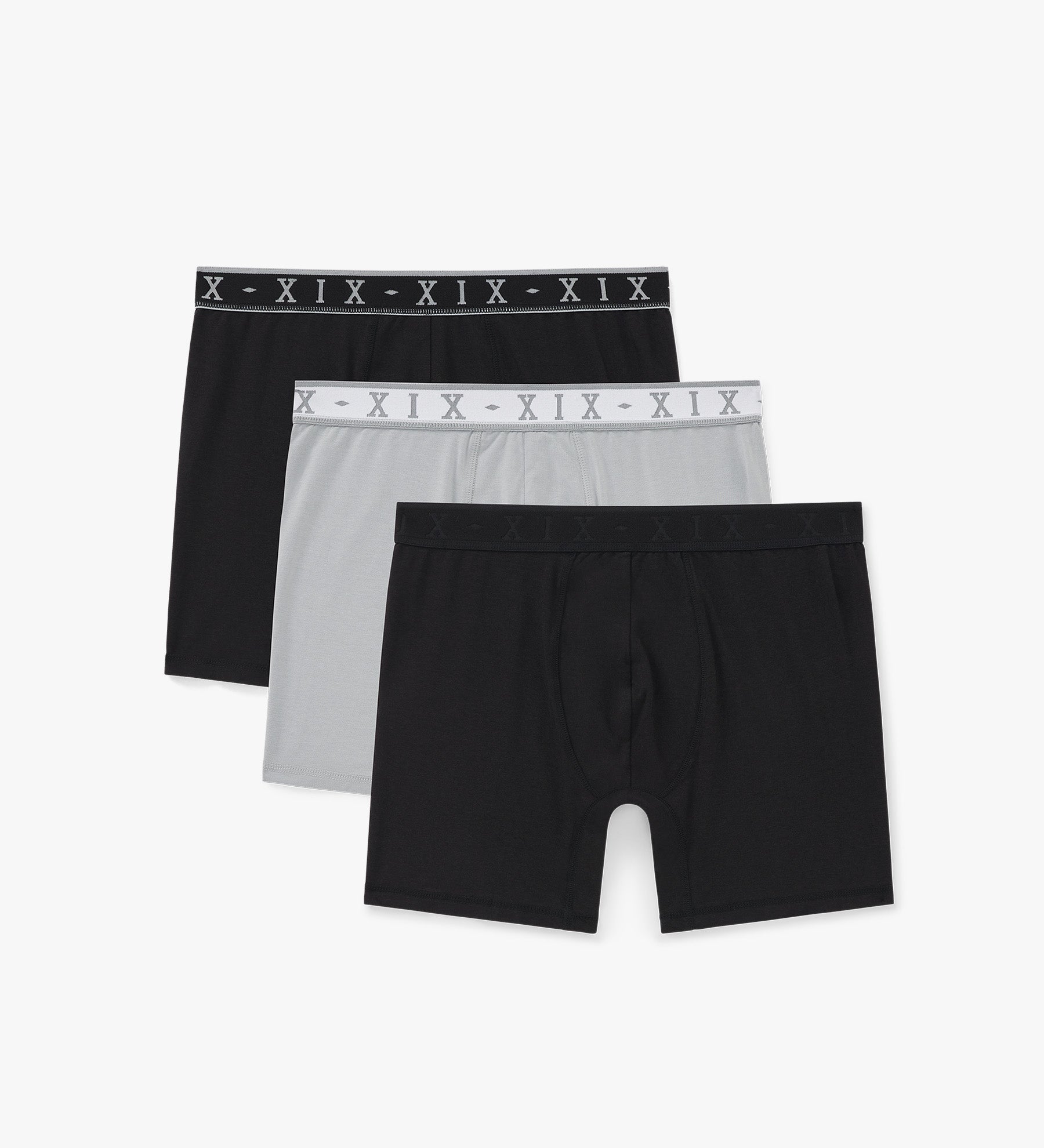 XIX Boxer Briefs 3 Pack [Black/Grey/Black]